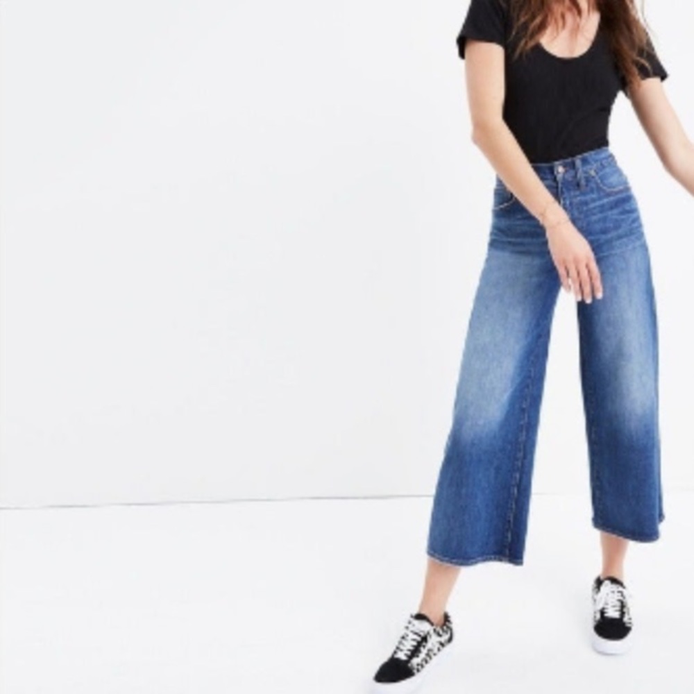 Madewell Wide Leg Crop Jeans Size 28